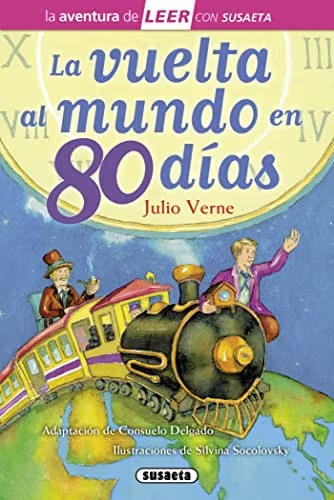 Portada de La vuelta al mundo en 80 días — edición Susaeta