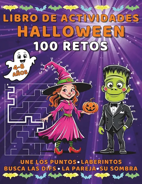 Portada de Libro de actividades de Halloween: 100 retos