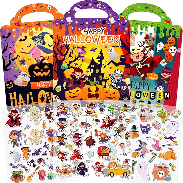 Portada de Kit de pegatinas y escenas de Halloween