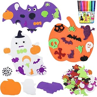 Portada de Pegatinas de espuma de Halloween para crear escenas